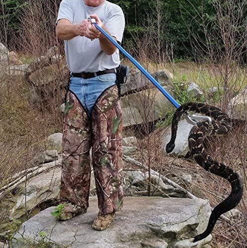snake tongs to get snake out of a pond